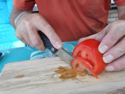 Tomaatjes snijden